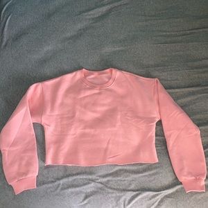 Cropped crew neck sweatshirt